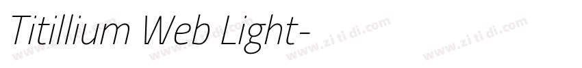 Titillium Web Light字体转换